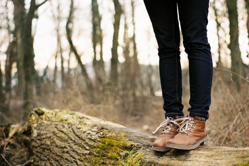 Feet in the woods