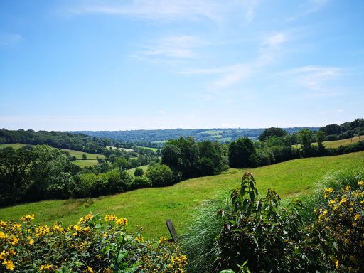 View across the landscape on a sunny day