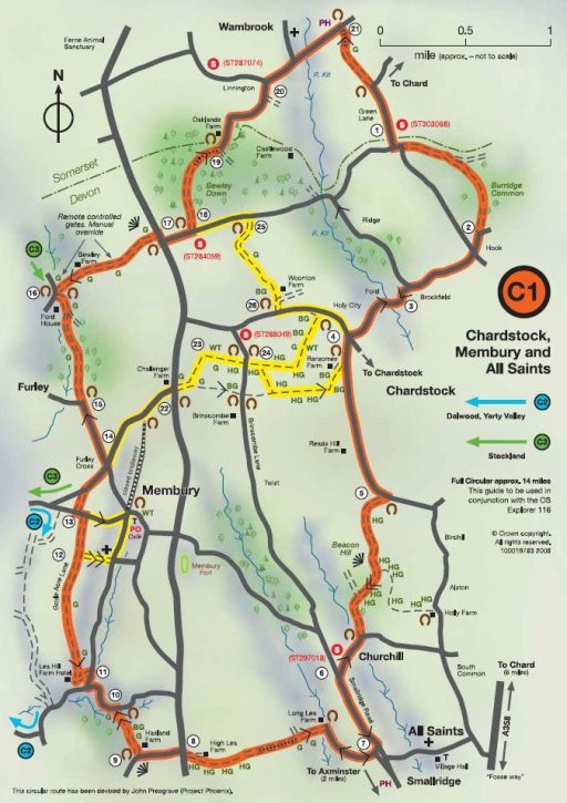 Blackdown Hills AONB horse riding route 1