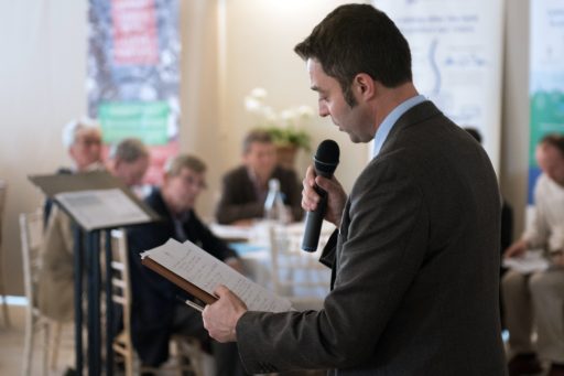 Catchment Communities Conference man talking on a microphone