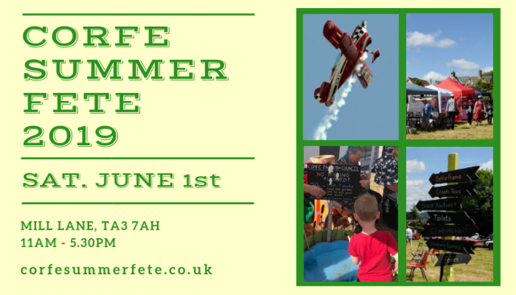 Corfe summer fete poster