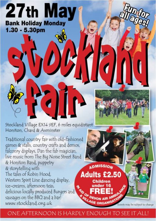 Stockland Fair poster 27 May 2019 1.20 - 5.30pm