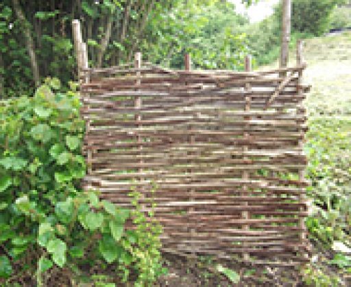 Traditional hazel hurdle.