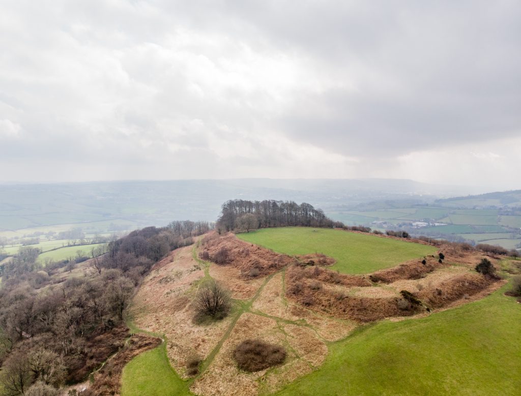 Dumpdon Hill Fort aerial view