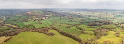 Aerial view north from Dumpdon Hill