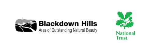 Blackdown Hills Area of Outstanding Natural Beauty and National Trust logos