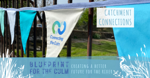 connecting the culm bunting tied along railings