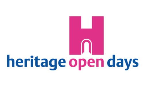Heritage Open Days logo in pink and blue