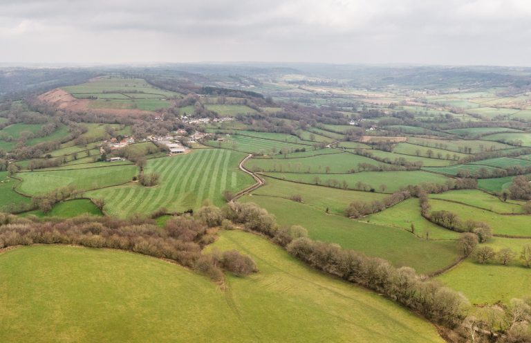 Aerial view from dumpdon hill