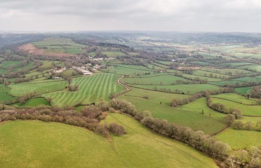 Aerial view from dumpdon hill