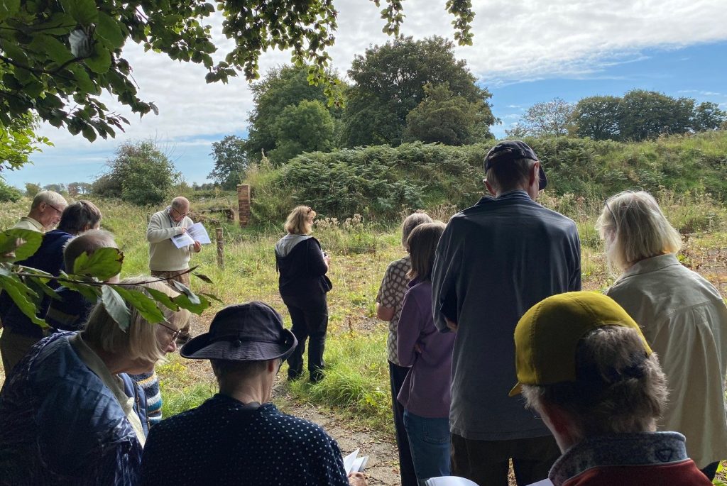 Brian Lane-Smith leading a tour of RAF Culmhead